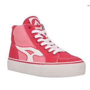Airwalk Pink and White High-Top Athletic Shoes